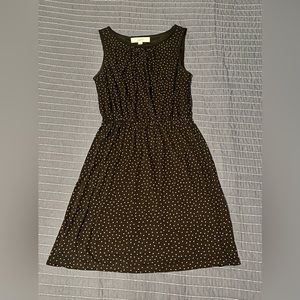 Loft size XS black with tan dots dress